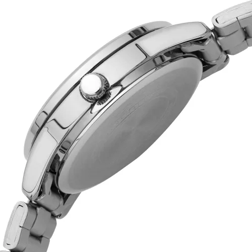 Vista 2 de Casio #LTP-V005D-2B Reloj analógico de 3 manecillas de acero inoxidable estándar con esfera azul para mujer, Azul, Reloj analógico, movimiento