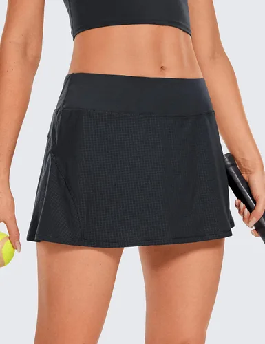 Vista 2 de CRZ YOGA Faldas de tenis plisadas para mujer con bolsillos, cintura alta, atléticas, para golf, faldas para mujer, suaves, transpirables, lindas