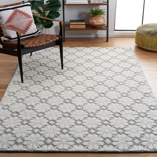 Vista 21 de SAFAVIEH Vermont Collection - Alfombra de pasillo, 2 pies 3 pulgadas x 6 pies, color marfil, lana hecha a mano, ideal para zonas de alto tráfico