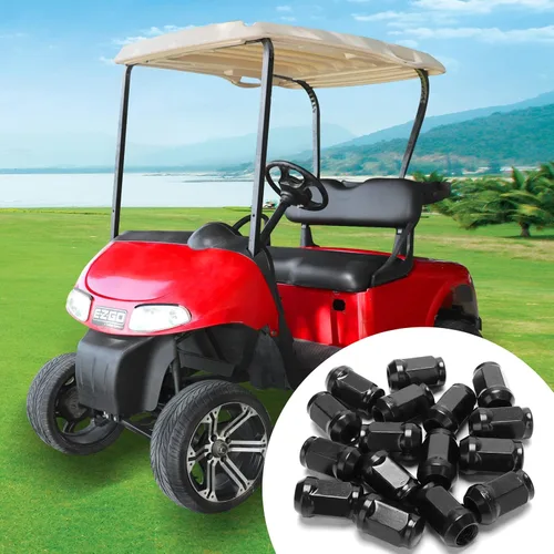 Vista 6 de Roykaw Tuercas de rueda de carrito de golf para EZGO y Club Car, tamaño 1/2''-20, 16 piezas