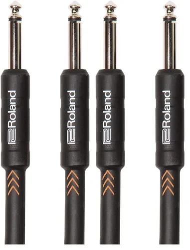 Vista 2 de Roland Black Series - Cable de instrumento recto/recto, conector de 1/4 de pulgada, 3 pies