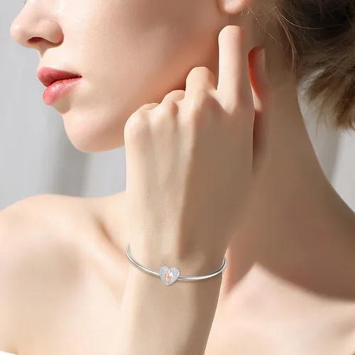 Vista 89 de PROESS Dije para padre, madre e hija, pulsera de plata de ley para pulseras, regalos de cumpleaños, día de San Valentín, para hija, madre, amante