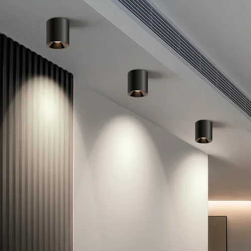 Vista 10 de OKELI Lámpara de Techo LED Moderna de Montaje al Ras COB 20W 4000K Luces de Techo Cilíndricas, Lámparas de Iluminación Regulables para Pasillo
