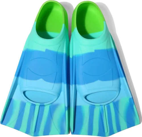 Vista 24 de Aletas de natación para niños, aletas de entrenamiento de natación de hoja corta para jóvenes