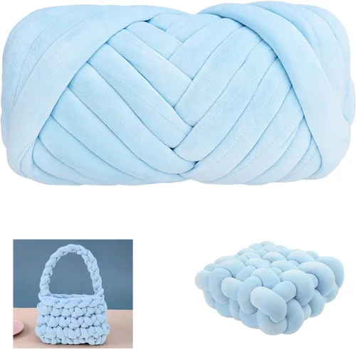 Vista 8 de Hilo de Algodón Grueso para Tejer con los Brazos Crochet Super Saver Jumbo Gigante Voluminoso Premier Hilo para Hacer Mantas para Casa de Mascotas