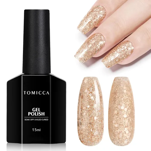 Vista 31 de TOMICCA Esmalte de uñas de gel marrón café, 0.5 onzas líquidas, esmalte de uñas de secado con LED UV para arte de uñas, manicura en casa, otoño e