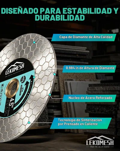 Vista 3 de Disco de corte de diamante de 4 pulgadas/105MM - Hoja de sierra para azulejos, rueda de corte, discos de diamante de doble cara para cortar y moler