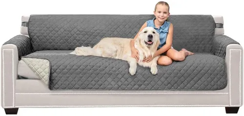 Vista 21 de Sofa Shield - Funda para sofá Loveseat con correa patentada, protector de cojín, funda reversible diseñada en EE. UU. resistente a manchas