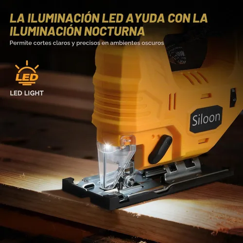 Vista 8 de Sierra de calar para batería Dewalt de 20 V, rompecabezas inalámbrico con 7 velocidades variables hasta 3200 RPM, luz LED, cortes biselados de 45°
