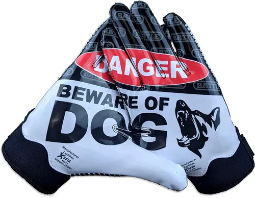 Vista 57 de Battle Sports - Guantes de fútbol americano para receptor abierto con dorso de mano, ultraadherentes y con agarre, antideslizantes, para adultos