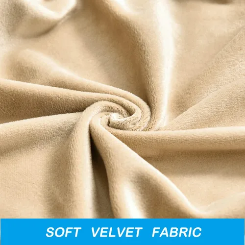 Vista 3 de OBCREAT Fundas para silla Wingback, 2 piezas de terciopelo elástico con respaldo de ala, fundas de sofá para silla de ala suave con parte inferior