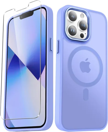 Vista 18 de YENAPOON Funda magnética mate para iPhone 11 con 1 protector de pantalla, compatible con Magsafe, translúcida esmerilada, delgada, a prueba