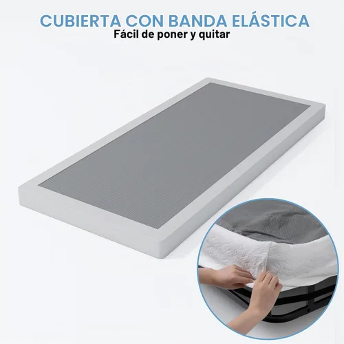 Vista 7 de HOBINCHE Somier individual de perfil bajo, somier de 3 pulgadas para cama de tamaño individual, base de cama resistente, base de colchón de metal