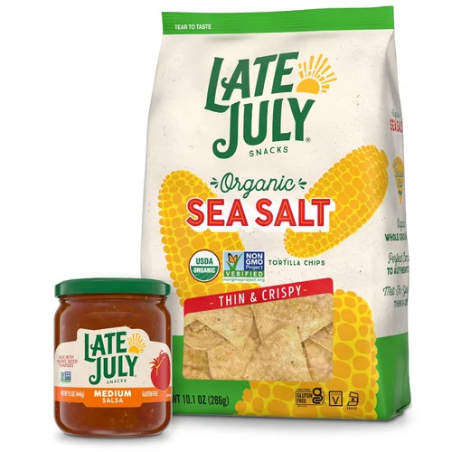Vista 12 de Late July - Chips de tortilla de maíz azul orgánico, bolsa de 10.1 Oz
