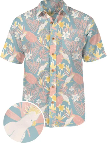 Vista 4 de Tipsy Elves Camisas hawaianas para hombre, camisas de verano de manga corta para hombre, para la playa, festivales de música y ropa de vacaciones