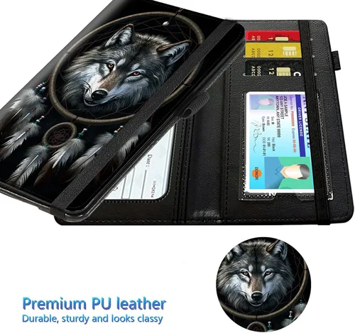 Vista 23 de Funda para chequera para hombres y mujeres, cartera de cuero RFID con ranuras para tarjetas de crédito, soporte de cheques duplicados personales