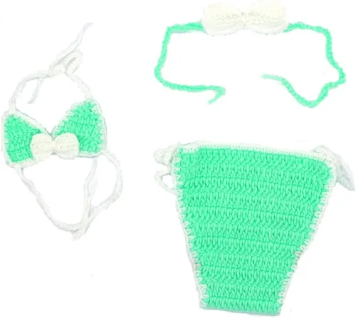Vista 3 de Traje de sesión de fotos para bebé recién nacido, bikini para niña, accesorios de fotografía para recién nacidos, traje de bikini