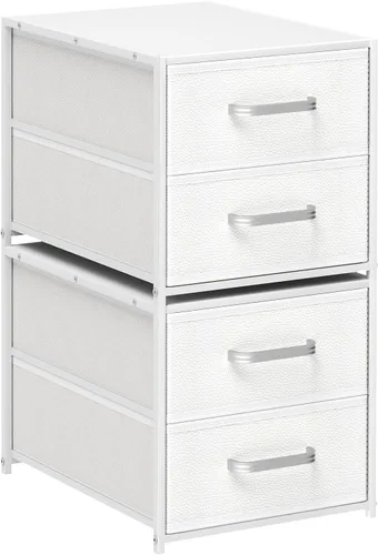 Vista 8 de Homsorout 2 Drawers for Closet -Small Fabric Dresser Closet Storage 1 Pack Black, Stackable Storage, Wooden Top & Metal Frame, Closet Drawer
