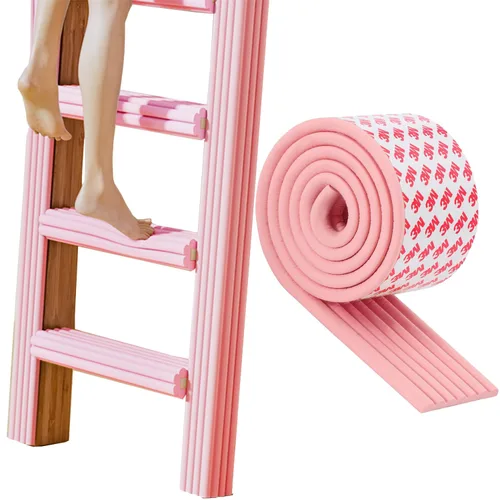 Vista 9 de Almohadillas para escalera de litera, cubierta autoadhesiva para escalera de litera, acolchado de espuma para escalón de litera, almohadillas