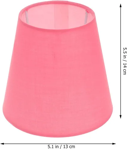 Vista 5 de DOITOOL Pantalla de repuesto para lámpara de araña de tela color macarrón rosa intenso