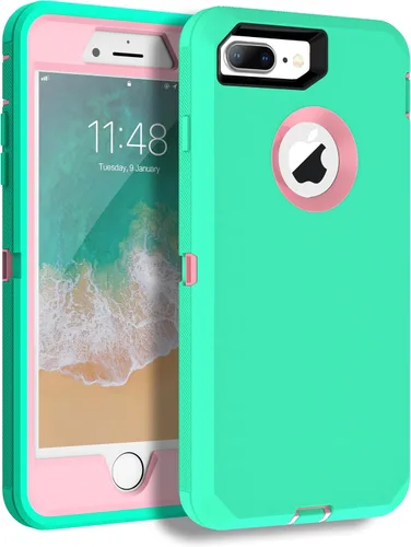 Vista 14 de Mgx Funda resistente para iPhone 8 Plus [protector de pantalla integrado] y funda de defensa de triple capa a prueba de golpes a prueba de caídas