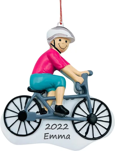 Vista 10 de Adorno de Navidad personalizado para montar en bicicleta