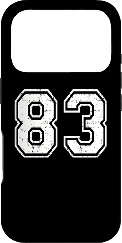 Vista 30 de 83 Number Eighty-Three Team Sports Grunge Varsity Matching Case for iPhone 16