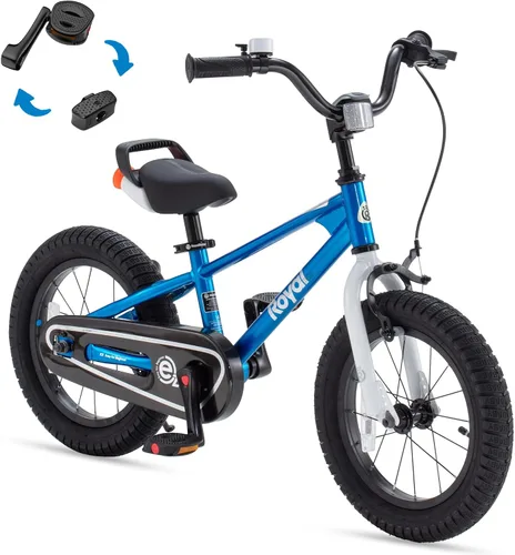 Vista 33 de RoyalBaby EZ Kids Bike 12 14 16 18 20 Inch Balance Pedal 2-in-1 Training Bicycle Boys Girls Ages 3 to 12 Years Easy Learn for Beginners