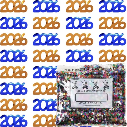 Vista 71 de Confetti Year 2023 Blue Royal, Orange Combo - 2 bolsas de media onza (1 oz)