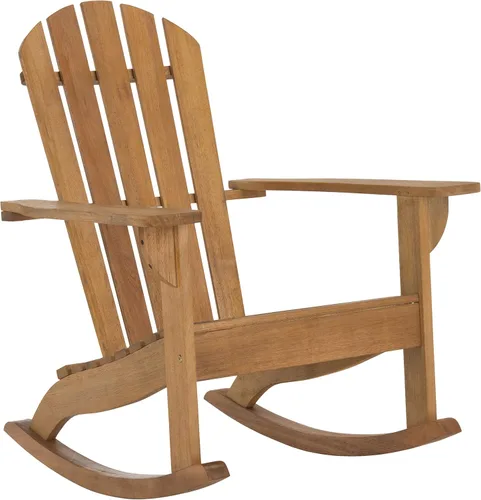 Vista 10 de SAFAVIEH Outdoor Collection Brizio - Mecedora Adirondack con listones negros