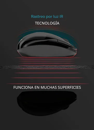 Vista 6 de mouse silencioso inalámbrico, reducción de ruido del 90% (Baterías Incluidas), Negro