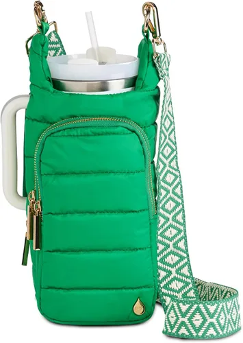 Vista 18 de WanderFull® Ranura con cremallera original HydroBag® HANDLE™ para mango, soporte para botella de agua cruzado manos libres y accesorios para vasos