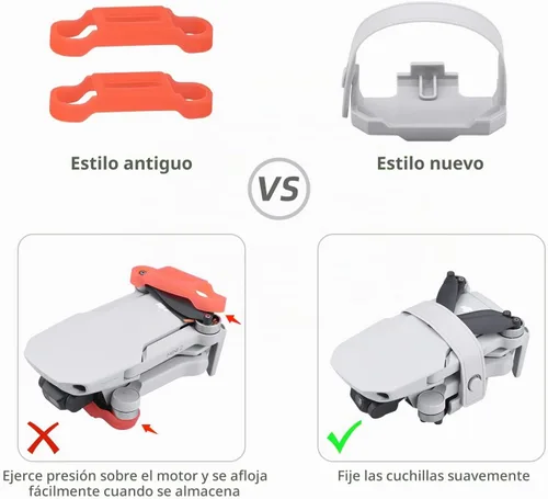 Vista 2 de HeiyRC Correa de soporte de hélice para DJI Mini 4K/Mini 2/Mini 2 SE/Mavic Mini para Specta Drone Props Guard Blade estabilizador accesorio fijador