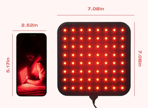 Vista 8 de CIRIUS Almohadilla LED de terapia de luz roja infrarroja cercana, uso doméstico, almohadilla de luz roja portátil, terapia de luz de bajo nivel