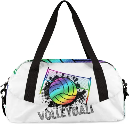 Vista 5 de Bolsa de gimnasio para mujeres y hombres, pequeña bolsa de lona para deportes, gimnasios, yoga, escapada de fin de semana, bolsa de viaje durante