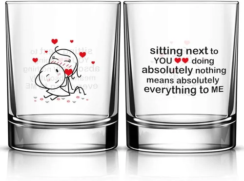 Vista 8 de BoldLoft My Heart is All Yours - Vasos para parejas, regalos para él, novio, marido, pareja, regalos para él y ella, aniversario, San Valentín