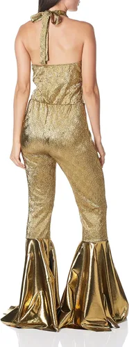 Vista 3 de Costume Culture Disfraz de discoteca Diva dorado para mujer, Multi