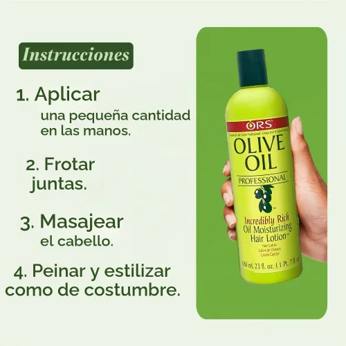 Vista 9 de ORS Aceite de oliva profesional increíblemente rico aceite hidratante loción capilar 23 onzas (1)
