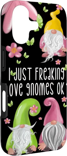 Vista 3 de Funda de gnomo floral de primavera para mujeres y niñas, lindo diseño de gnomos de verano para iPhone 17