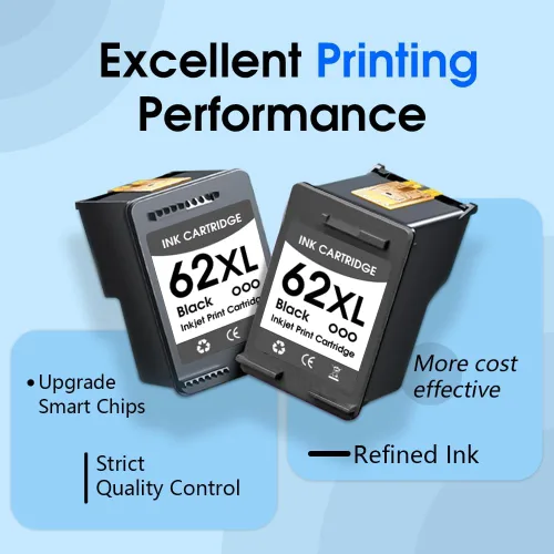 Vista 3 de 62XL - Cartuchos de tinta negros y colores de alto rendimiento compatibles con HP Ink 62 62xl cartucho de tinta apto para impresora HP Envy 5660