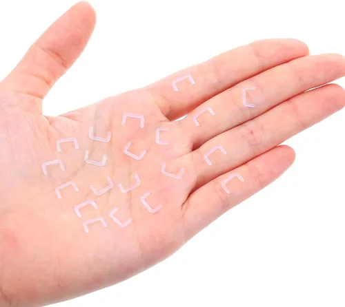 Vista 7 de Yolev 20 piezas de 0.63 onzas (0.56 oz), retenedores de piercing de tabique de acrílico en forma de U, flexibles y transparentes, retenedores