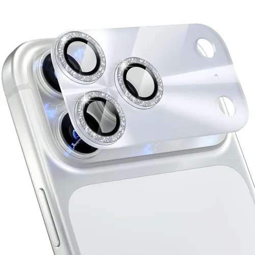 Vista 17 de Choiche - Protector de lente de cámara para iPhone 16 Pro/iPhone 16 Pro Max Full Camera Cover with 9H Tempered Glass Lens Screen Protector Metal