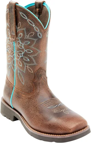 Vista 4 de Shyanne Botas Zenith Performance Western con punta cuadrada ancha para mujer - Bswfa20p12, Marrón