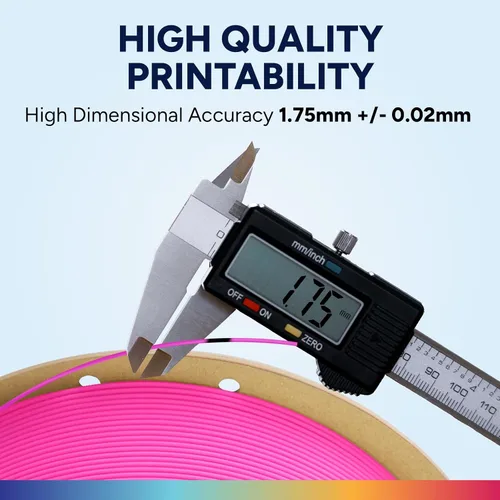 Vista 31 de OVERTURE - Filamento de ácido poliláctico (Easy PLA) para impresora 3D de 1.75 mm, bobina de cartón de 2.2 libras, precisión dimensional +/- 0.02