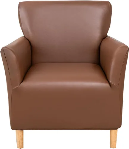 Vista 34 de CRFATOP - Funda elástica para sillón de mediados de siglo moderno de 1 pieza, fundas de silla de acento de jacquard con brazos, fundas de silla