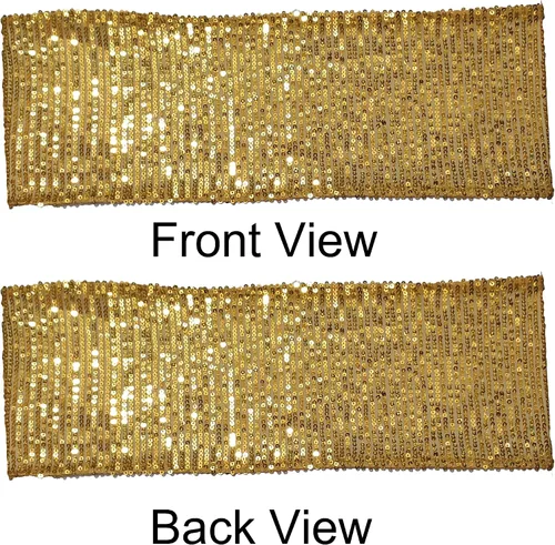 Vista 7 de Bandas de lentejuelas de alta elasticidad para decoración de fiestas de boda, bandas suaves, lazos de lentejuelas brillantes para decoración