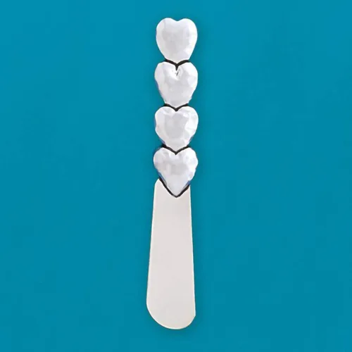 Vista 2 de Basic Spirit Cuchillo esparcidor de mantequilla – Corazón – Gadgets de cocina de queso suave, regalo decorativo para el hogar