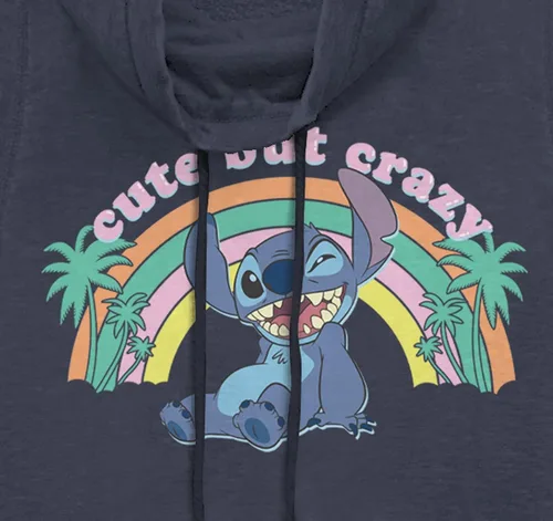 Vista 2 de Disney Lilo Kawaii Stitch Women's Long Sleeve Cowl Neck Pullover