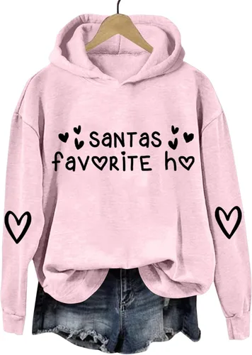 Vista 4 de Cropped Clothes Christmas Long Sleeve Crewneck Lightweight Fashion Winter Sweatshirt Women Pullover