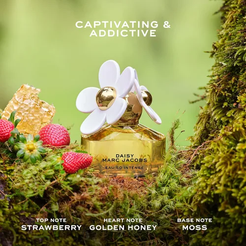 Vista 2 de Marc Jacobs Daisy Eau so Intense Eau de Parfum – Radiant Floral Women's Perfume – With Notes of Strawberry, Golden Honey, Vanilla & Moss